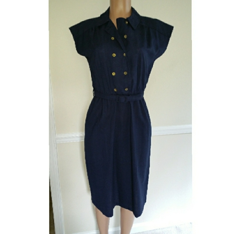 🌻NEW Item🌻 Vntg Navy Secretary Dress